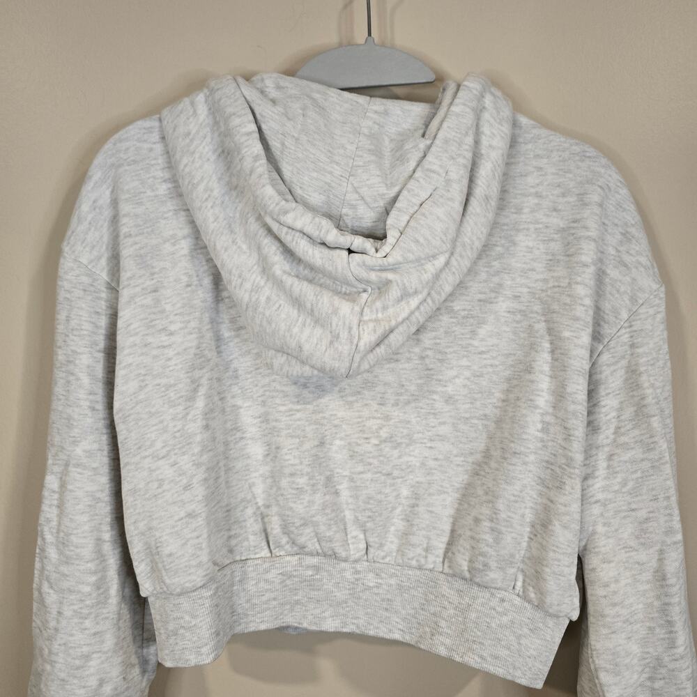 Women's H&M Divided Gray Cropped Full Zip Hoodie Sweatshirt | Size Small - Picture 6 of 9